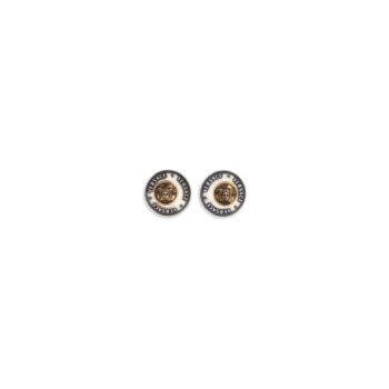 Versace Gray Brass Earrings