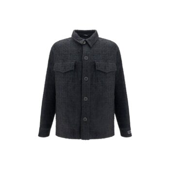 Balmain Black Cotton Shell Jacket