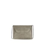 Brunello Cucinelli Gray Calf Leather Bos Taurus Clutch Bag