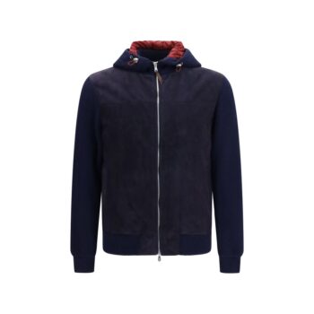 Brunello Cucinelli Blue Wool Oves Aries Shell Jacket