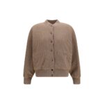 Brunello Cucinelli Beige Cashmere Bomber