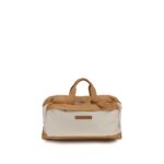 Brunello Cucinelli Beige Calf Leather Bos Taurus Luggage And Travel