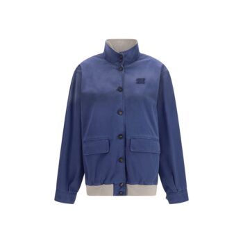 Miu Miu Blue Cotton Bomber