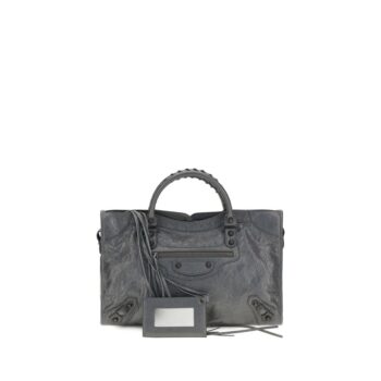 Balenciaga Gray Lamb Ovis Aries Aries Handbag
