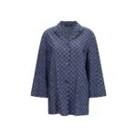 Gucci Blue Cotton Full-Length Jacket