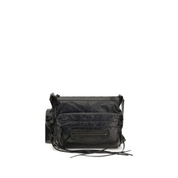 Balenciaga Black Lamb Ovis Aries Aries Shoulder Bag