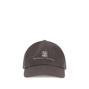Brunello Cucinelli Brown Cotton Cap (Baseball Hat)