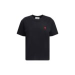 Ami Paris Black Cotton T-Shirt