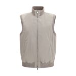Brunello Cucinelli Gray Polyester Sleeveless Jacket
